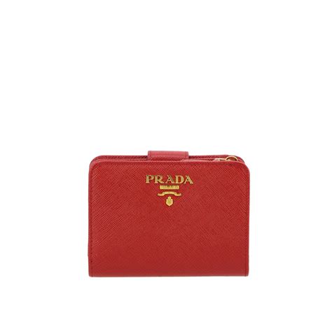 billetera prada roja